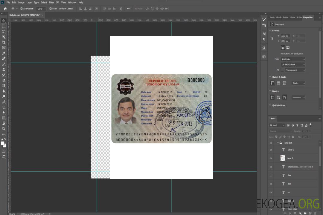 Visa MYANMAR template